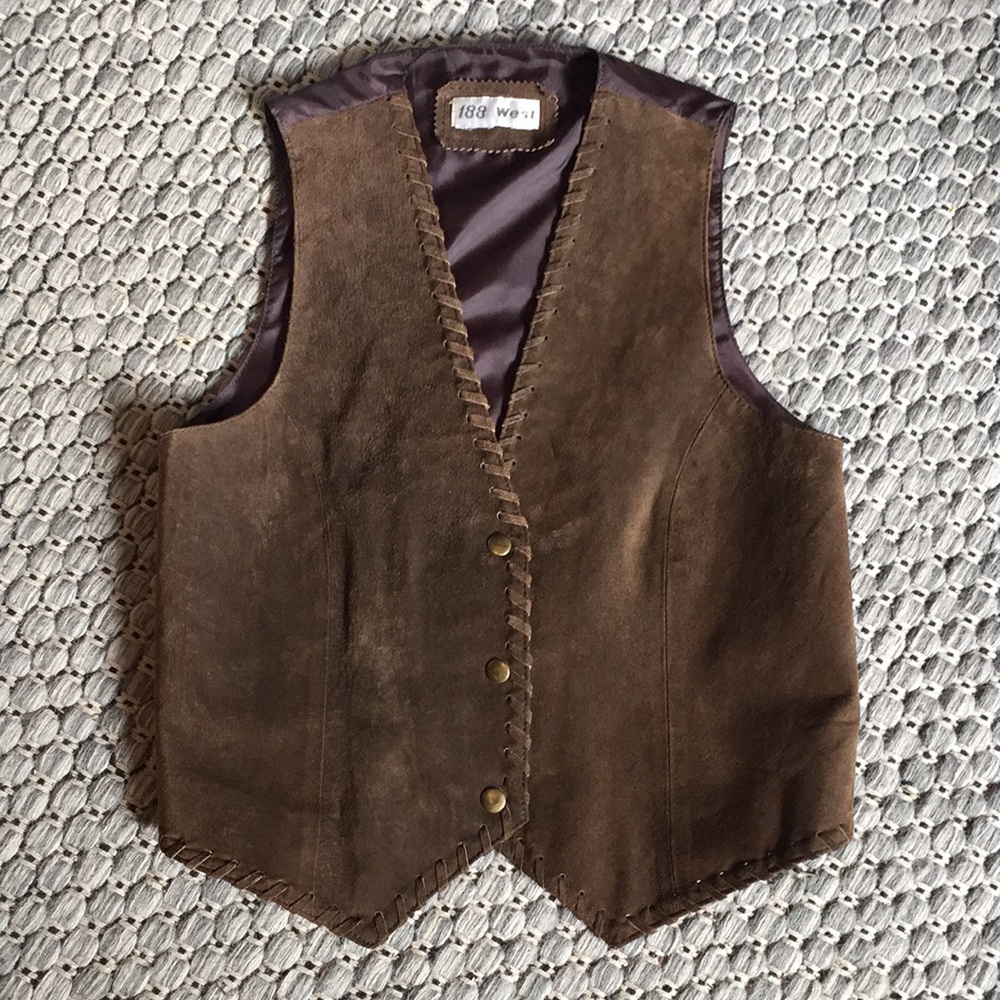 Vintage Leather Vest sz XS/S.